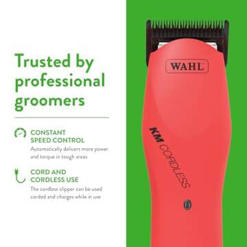 WAHL KM Cordless Pet Clipper Kit for Dogs and Cats
