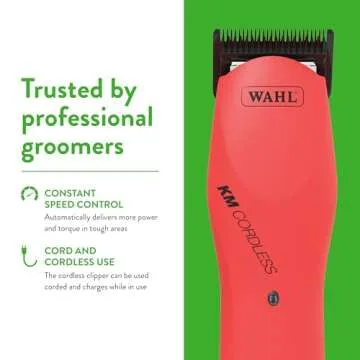 WAHL KM Cordless Pet Clipper Kit for Dogs and Cats