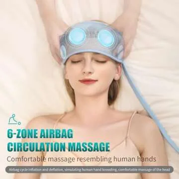 TLINNA Head Massager,Scalp Massager,Relief Headaches,Fatigue,Stress,Sleep aid,Hangover with Airbag Kneading,Constant Temperature Hot Compress for Head