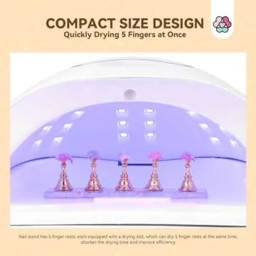 SAVILAND Nail Stand for Press On Nails: 6pcs Nail Stand Set 2X Magnetic Nail Holder for Painting Nails Display 40PCS False Finger Holder Art Brush Putty Acrylic Nail Art Kit Nail Enthusiasts Home DIY