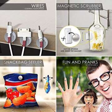 DIYMAG 100Pcs Refrigerator Magnets, Small Round Disc Magnets for Crafts, Premium Brushed Nickel Tiny Fridge Magnets, Office Magnets, and Whiteboard Magnets