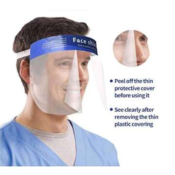 OMK 2 Pcs Reusable Face Shields for All-Day Protection