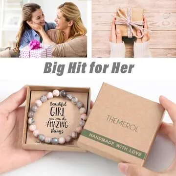 THEMEROL 10 Year Old Girl Birthday Gifts Charm Beaded Bracelets for Teen Girls Confirmation Gifts for Teenage Girls Gifts Ideas First Communion Daughter Gift Christmas Stocking Stuffers Valentines