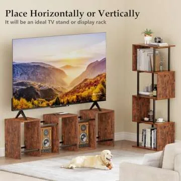 Furologee Stylish S-Shaped 6-Tier Bookshelf for Home