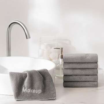 Arkwright Makeup Towels - Ultra Soft Coral Fleece Washcloths
