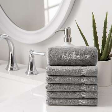 Arkwright Makeup Towels - Ultra Soft Coral Fleece Washcloths