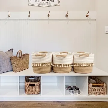 TeoKJ Woven Storage Bins Set of 3 - Stylish Organizers