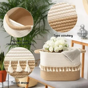 TeoKJ Woven Storage Bins Set of 3 - Stylish Organizers