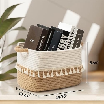 TeoKJ Woven Storage Bins Set of 3 - Stylish Organizers