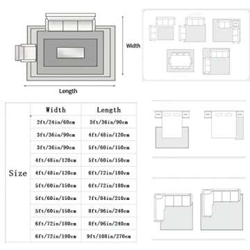 Boho Colorful Geometric Area Rug, Retro Pink Orange Rectangle Large Printed Rugs, Indoor Non-Slip Ki...