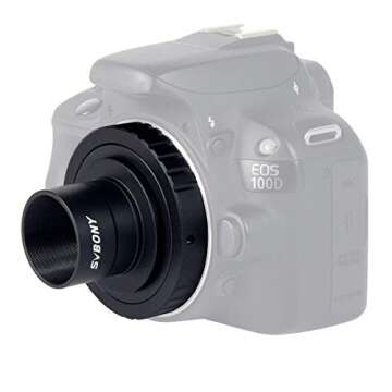 SVBONY T2 T Ring Adapter and T Adapter, 1.25 inches Metal Telescope Camera Adapter for Canon EOS Sta...