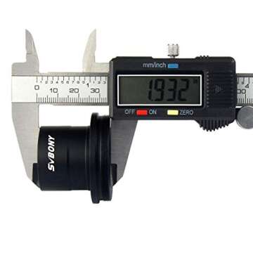 SVBONY T2 T Ring Adapter and T Adapter, 1.25 inches Metal Telescope Camera Adapter for Canon EOS Standard EF Lenses and Telescope Camera Astrophotography Accessories