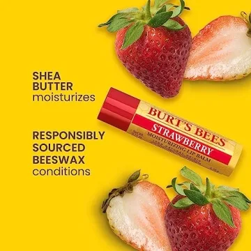 Burt's Bees Strawberry Lip Balm 2-Pack for Natural Lip Care
