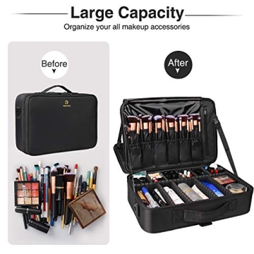 Relavel Makeup Case Large Capacity Waterproof Organizer