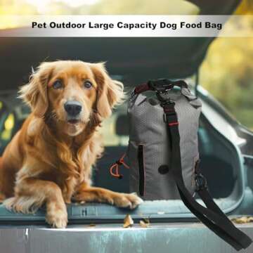 YouTik Foldable Dog Food Travel Bag for Versatile Pet Storage