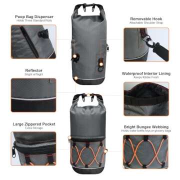 YouTik Foldable Dog Food Travel Bag for Versatile Pet Storage