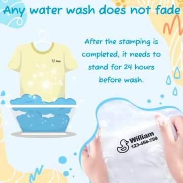 Name Stamp for Clothing Kids - Easy Personalization