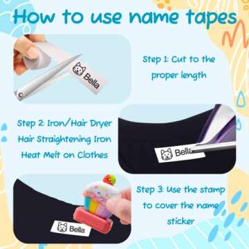 Name Stamp for Clothing Kids - Easy Personalization