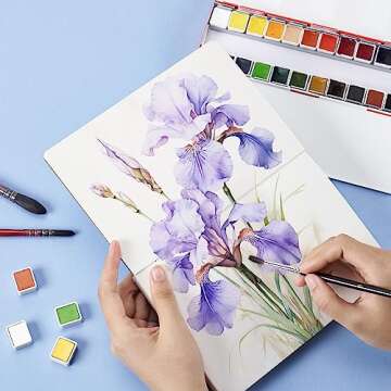 Lightwish Watercolor Journal: 100% Cotton 140lb Paper