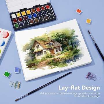 Lightwish Watercolor Journal: 100% Cotton 140lb Paper