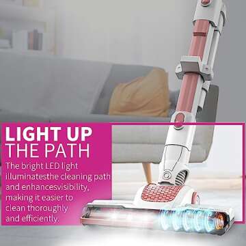 Roomie Tec Cordless Stick Vacuum Cleaner with Stand-Alone Battery
