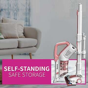 Roomie Tec Cordless Stick Vacuum Cleaner with Stand-Alone Battery