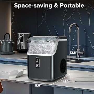 Electactic Nugget Ice Maker - Fast, Compact, Self-Cleaning