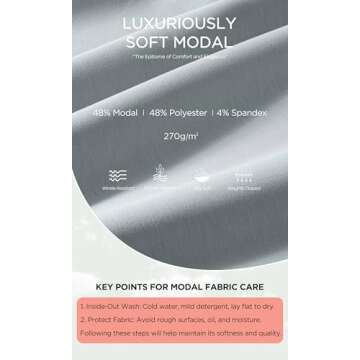 ODODOS Women's Modal Soft Wide Leg Pants Elastic High Waist Casual Lounge Relaxed Pants with Pockets - 27" Inseam, Grey Blue, X-Small