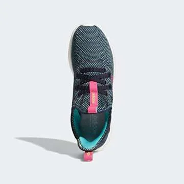 adidas Women's Cloudfoam Pure Sportswear Sneakers Running Shoe, Legend Ink/Shock Pink/Hi-Res Yellow, 8