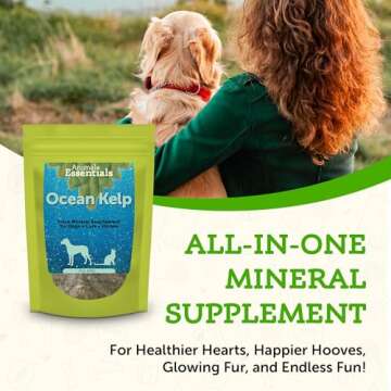 Animal Essentials Ocean Kelp for Dogs & Cats - Thyroid Support, Thyroid Supplement, Sea Kelp, Kelp Powder, Trace Mineral Supplement - 24 Oz