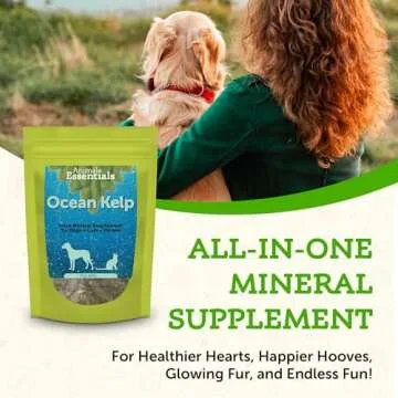 Animal Essentials Ocean Kelp for Dogs & Cats - Thyroid Support, Thyroid Supplement, Sea Kelp, Kelp Powder, Trace Mineral Supplement - 24 Oz