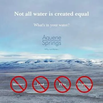 Aquene Springs Silica Source Water, Pure, Silica-Rich Geothermal Water for Daily Hydration, Naturally Filtered, Deuterium Depleted, pH 8., Promotes Cardiovascular Health, Pain Relief, and Anti-Aging