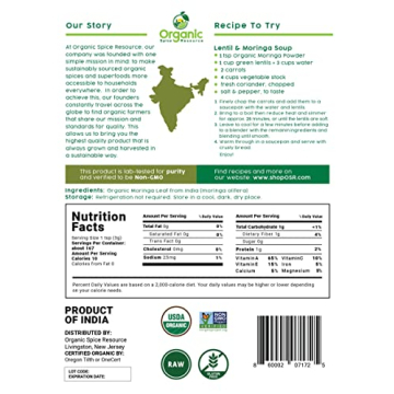 Organic Moringa Powder - Nutrient-Rich Superfood