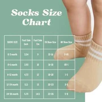 bistyle Baby Grip Ankle Socks 6 Pairs | Newborn Infant Toddlers Socks Anti-Allergic Cotton | Kids Boys Girls Ankle Socks (as1, age, 0_month, 3_months, Anthracite)