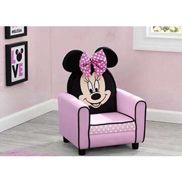 Delta Children Figural Upholstered Kids Chair, Disney Minnie Mouse