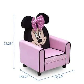 Delta Children Figural Upholstered Kids Chair, Disney Minnie Mouse