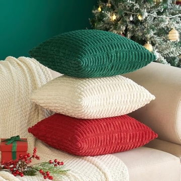 MIULEE Soft Boho Corduroy Decorative Pillow Covers