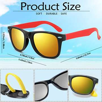 Kids Sunglasses Party Favors, 64 Pack Neon Sunglasses in Bulk with UV400 Protection, Boys Girls Eyewear Pack, Glasses Gift for Birthday Graduation Beach Pool Party Favors Supplies Goody Bag Fillers