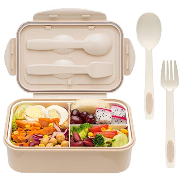 LOVINA Bento Box - 1400ML Lightweight Meal Prep Container with Spoon & Fork