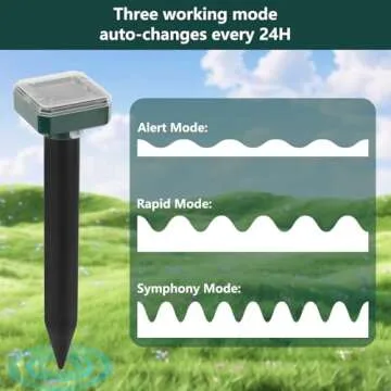 Solar Mole Repellent 8 Pack Waterproof Ultrasonic Outdoor