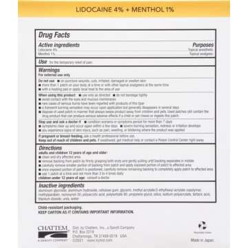 Icy Hot Max Strength Lidocaine Pain Relief Patch (5 Count) Penetrates for Fast, Targeted Relief