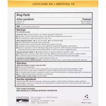 Icy Hot Max Strength Lidocaine Pain Relief Patch (5 Count) Penetrates for Fast, Targeted Relief