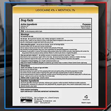 Icy Hot Max Strength Lidocaine Pain Relief Patch (5 Count) Penetrates for Fast, Targeted Relief