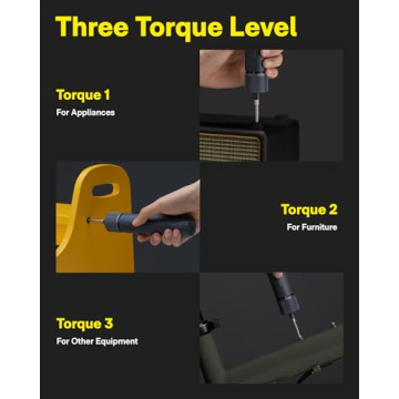 HOTO Electric Screwdriver Rechargeable 3.6V with 12 S2 Bits