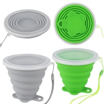 JBER Premium Collapsible Travel Cup Set for Outdoor Use