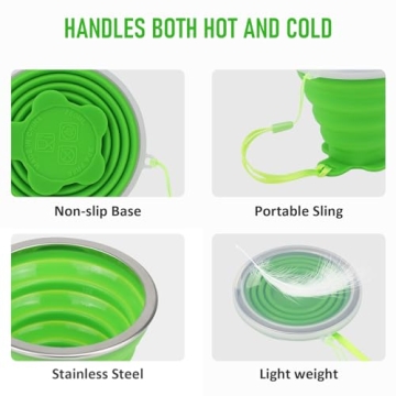 JBER Premium Collapsible Travel Cup Set for Outdoor Use