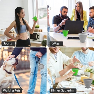 JBER Premium Collapsible Travel Cup Set for Outdoor Use