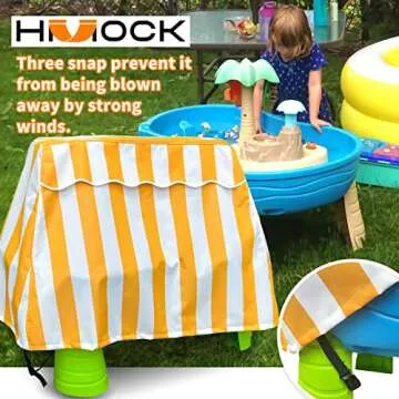 HMOCK Kids Water Table Cover Fit Water Table, Outdoor Table Cover For Rain Showers Splash Pond Water Table,Outdoor Water Table Toys Cover for Water Table for Toddlers 1-3 -Cover Only