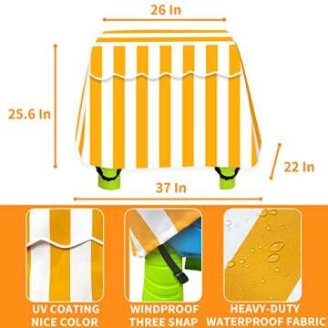 HMOCK Kids Water Table Cover Fit Water Table, Outdoor Table Cover For Rain Showers Splash Pond Water Table,Outdoor Water Table Toys Cover for Water Table for Toddlers 1-3 -Cover Only