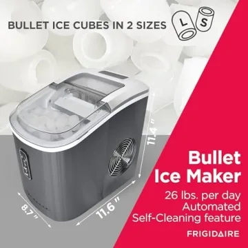 Frigidaire EFIC103 Black Stainless Steel Ice Maker